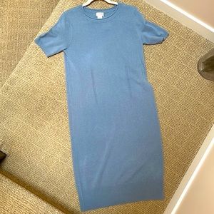 Club Monaco blue cashmere sweater dress